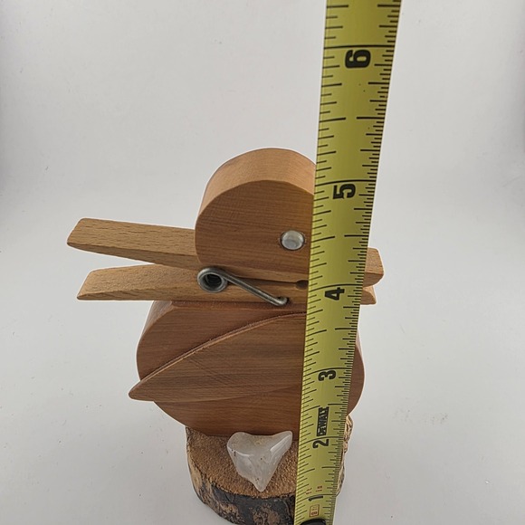 Vintage, Clothes Pin Figure. Duck. Light Brown Wood - Picture 7 of 7